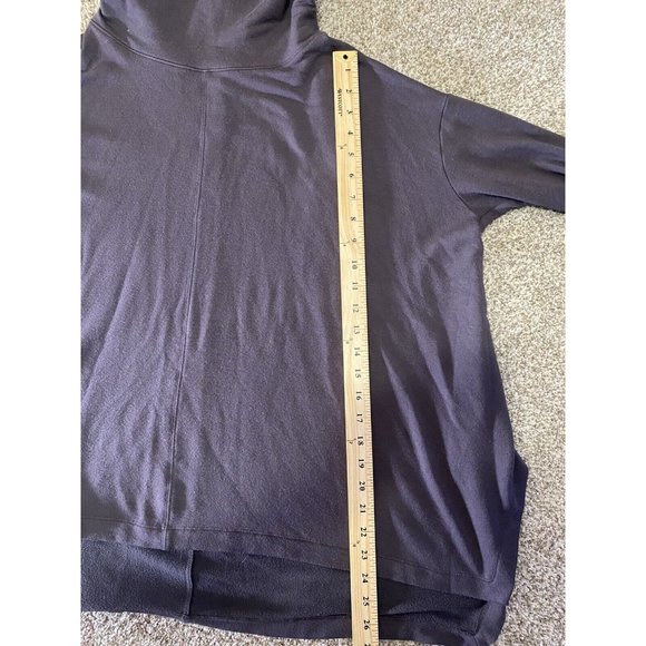 Athleta Hooded Cowl Neck Long Sleeve Dark Gray Tunic Sz Small - Picture 3 of 4